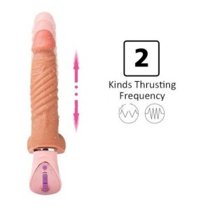 Joker Wireless Remote Control Vibrating Heating Thrusting Automatic UpDown Super Soft Dildo LESK17 in Low Price