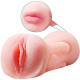 Lifelike Touch Flesh Real-Skin Men's Pocket Vibrator Pussy & Mouth with Real Silicone Adult Sex Toy for Male Masturbator MMT11