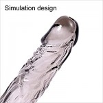 Reusable Condom Sleeve for Men Realistic Extender Enlargement 6.1 INCH Large PES12