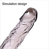 Reusable Condom Sleeve for Men Realistic Extender Enlargement 6.1 INCH Large PES12