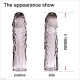 Reusable Condom Sleeve for Men Realistic Extender Enlargement 6.1 INCH Large PES12